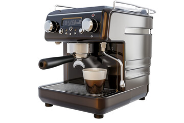automatic coffee machine isolated transparent background