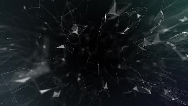 Spinning geometric patterns video. Whirling plexus geometric animation.