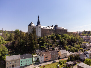 castle mylau on the hill,vogtland saxony germany	