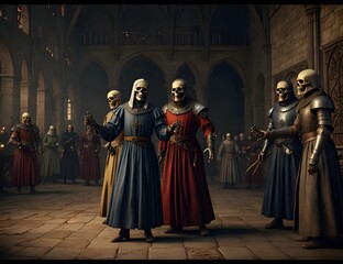 Naklejka premium Middle Ages - Danse of Death 8 generate ai