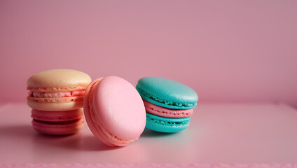 Obraz premium colorful macaroons with colorful background