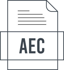 AEC  File Icon Crisp Thick outline sharp corners