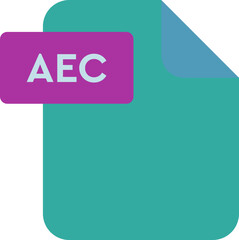 AEC File format icon rounded shapes