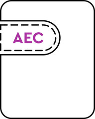 AEC File icon thick black outline