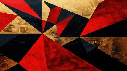 Background. gold red black abstract geometric presentation