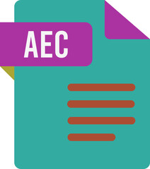 AEC File icon with Minsk and Medium Carmine color