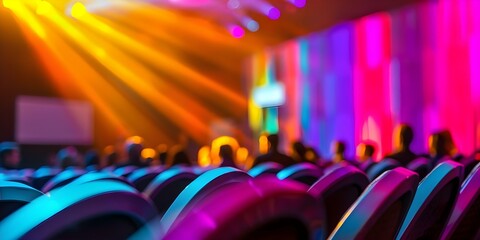 Corporate event with speaker at conference hall discussing business and entrepreneurship. Concept Corporate Event, Speaker, Conference Hall, Business, Entrepreneurship