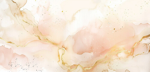Stylish blush & ivory watercolor with gold.