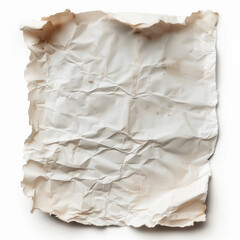 Obraz premium Used printer paper with visible wear on transparent background