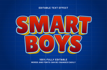 smart boys 3d editable text effect