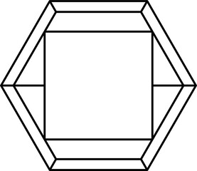 Minimal Geometric Logo Badge Outline Design Element Vector