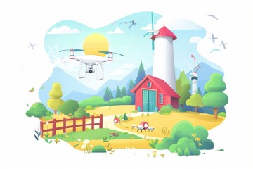 Sustainable agricultural practices employ smart pesticide applications through drone technology in farming and crop protection