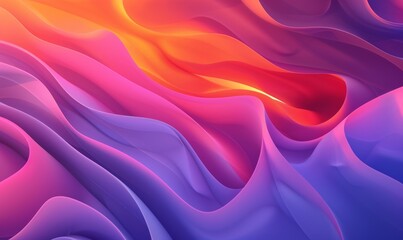 Obraz premium 3D render of an abstract background with colorful waves and gradients