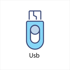Usb Vector icon 