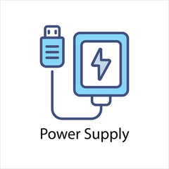 Power Supply Vector icon