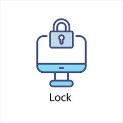 Fototapeta premium Lock Vector icon 