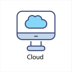 Cloud Vector icon 