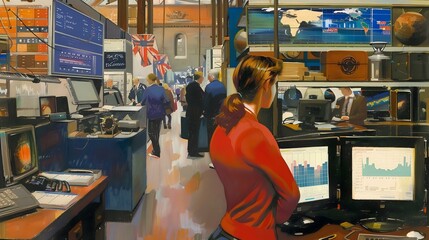 Fototapeta premium A Detailed Illustration of the Banker's Role in Accounting & Finance