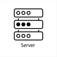 Server Vector icon 