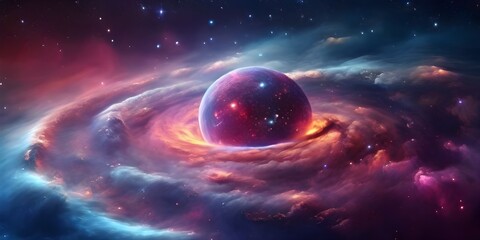 space nebula and galaxy Background Generative Ai