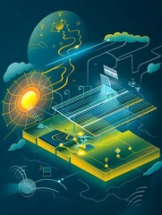 Harnessing Solar Energy through Advanced Photovoltaic Technology An Innovative Infographic