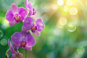 Fototapeta na wymiar Purple Orchid Bloom in Exquisite Detail