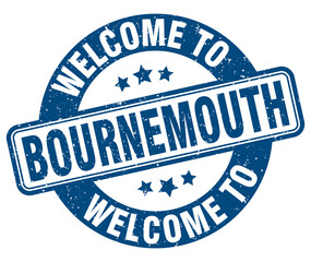 Welcome to Bournemouth stamp. Bournemouth round sign
