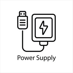 Power Supply Vector icon