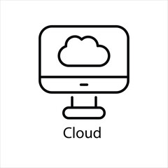 Cloud Vector icon 