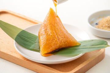 Zongzi, alkaline rice dumpling for Dragon Boat Festival food.