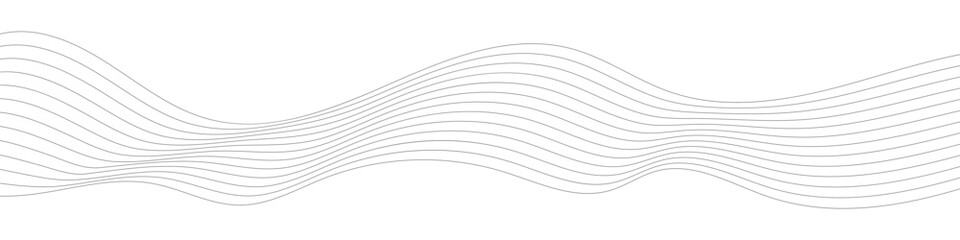 Abstract wave element for design. Digital frequency track equalizer. Stylized line art background. Undulate Grey Wave Swirl, frequency sound wave, twisted curve lines with blend effect.
