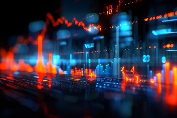 Investing and Stock market chart background