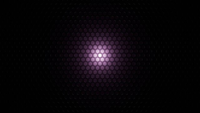 Abstract hexagon 3d wall with light ffects