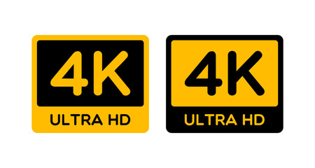 Vector 4K Ultra HD Labels