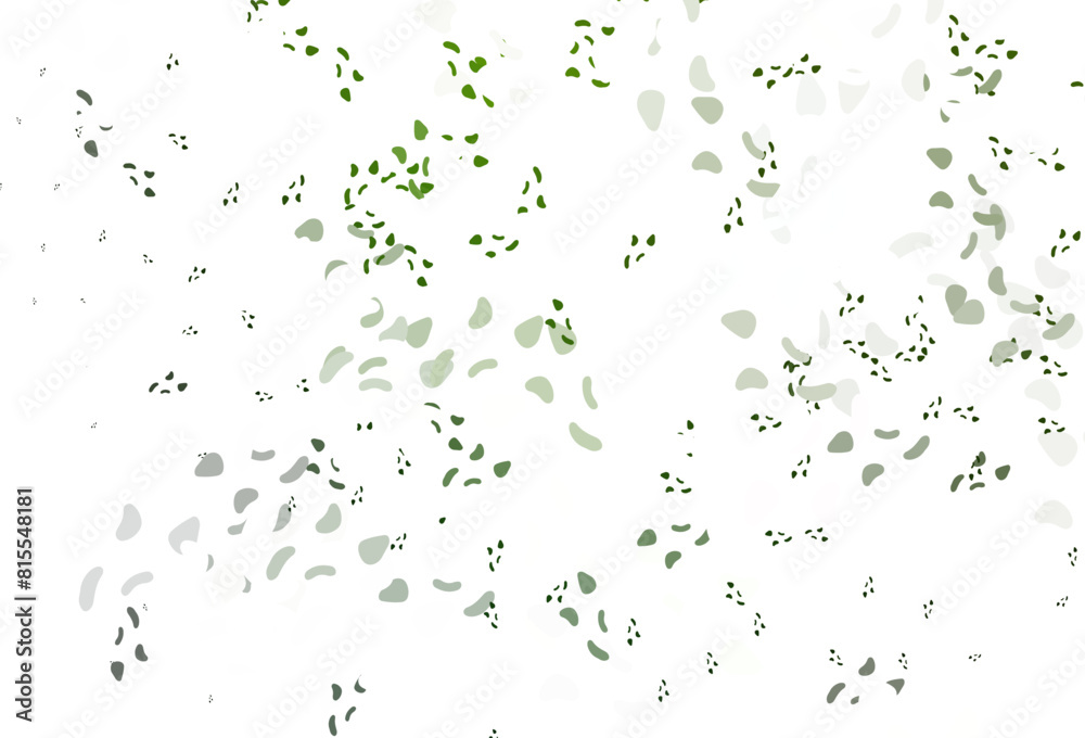 Poster light green vector background with abstract forms.