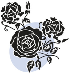 a drawing of flowers and leaves with the word butterfly on it