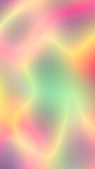Abstract multicolor vertical background 8K 9:16 with glowing curves. Sunny spring or summer gradient in light green, yellow, soft pink, fuchsia, lilac, orange colors. Liquid fluid plasma. Blur texture