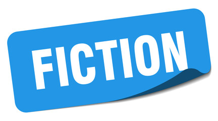 fiction sticker. fiction label