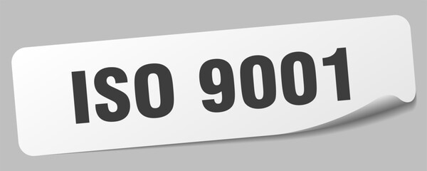 iso 9001 sticker. iso 9001 label