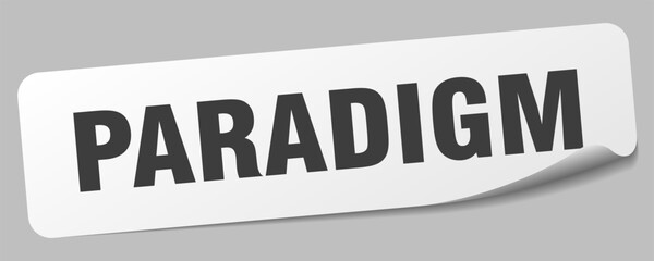 paradigm sticker. paradigm label