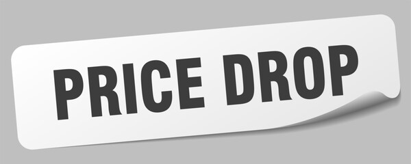 price drop sticker. price drop label
