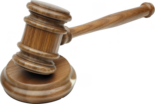 Judge's Gavel Isolated on White Background