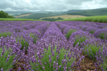 Fototapeta premium lavender field in countryside