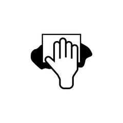 Cleaning Washing Rag, Hand Wiping Cloth flat vector icon. Simple solid symbol isolated on white background. Cleaning Washing Rag, Hand Wiping sign design template for web and mobile UI element