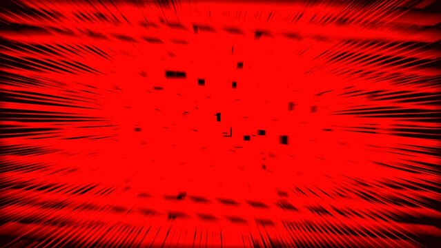 Animation background with flashy red and black abstract shapes