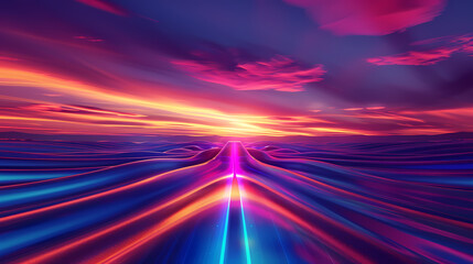 Abstract background with colorful lines in the style of vector illustrations, blue and purple...