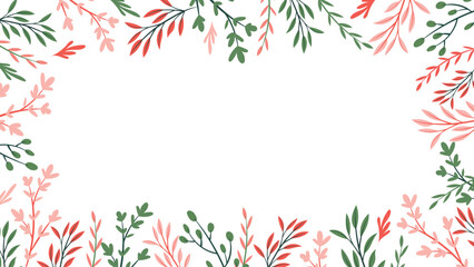 Abstract flower background vector design floral border frame