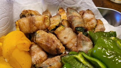  ズッキーニのイベリコ豚巻き