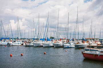 Fototapeta premium boats, water, lake, sailing, summer, relaxation