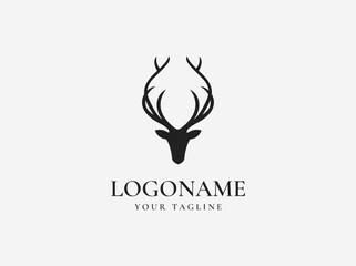 Deer Logo design vector template illustration 